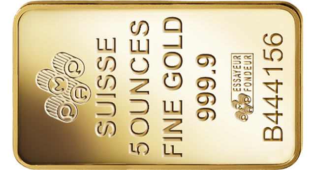5 ozt Gold Bar from Pamp Suisse